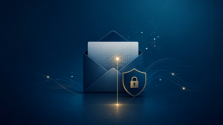 Illustration d’un email avec pixel de suivi et bouclier de protection des données